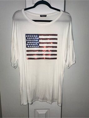 Heimish USA Sequin American Flag Tee